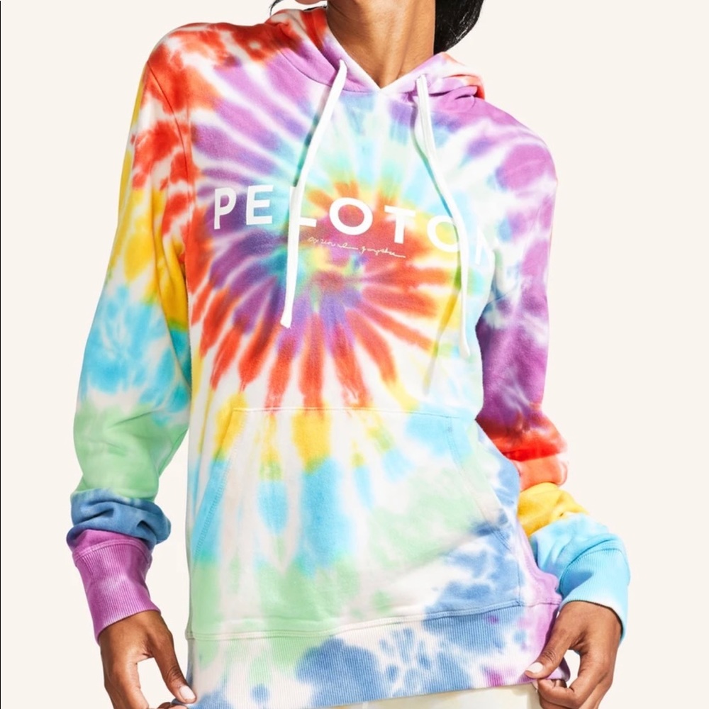 Peloton Tie Dye Spiritual Gangster hoodie LG